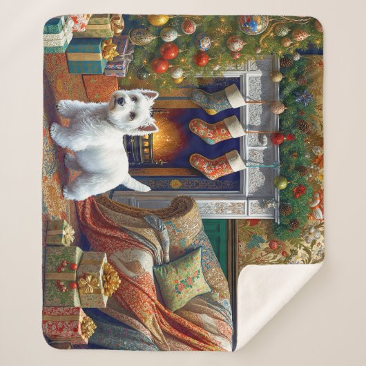 West Highland Terrier  Sherpa Deken (Voorkant)