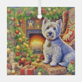 West Highland Terrier-sieraad Glas Ornament