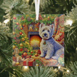 West Highland Terrier-sieraad Glas Ornament