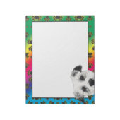 West Highland Terrier Terrier kleurig hondpaw patr Notitieblok (Linkerzijde)