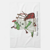 West Highland Terrier Theedoek (Verticaal)