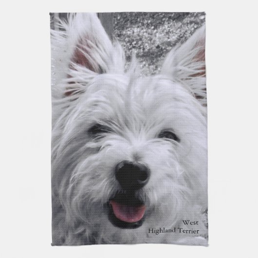 West Highland Terrier Theedoek (Verticaal)