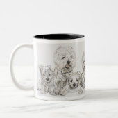West Highland Terrier Tweekleurige Koffiemok (Links)