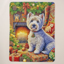 West Highland Terrier Vakantie Sherpa Dekbed
