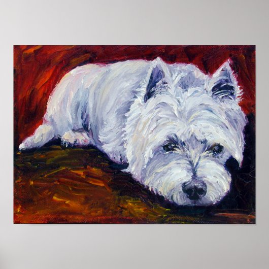 West Highland Terrier Wall Print (Voorkant)