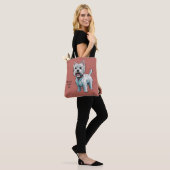 West Highland Terrier, Westie. bewerkbaar Tote Bag (Op model)