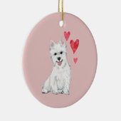 West Highland Terrier  Westie Keramisch Ornament (Rechts)