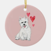 West Highland Terrier  Westie Keramisch Ornament (Voorkant)