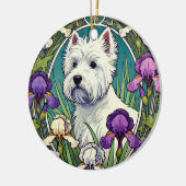 West Highland Terrier Westie Keramisch Ornament (Links)