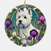 West Highland Terrier Westie Keramisch Ornament (Achterkant)