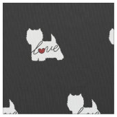 West Highland Terrier (Westie) Love Stof (Close Up)