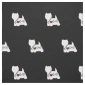West Highland Terrier (Westie) Love Stof (Swatch)