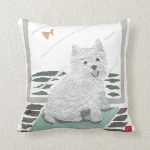 West Highland Terrier, Westie Pillow Kussen