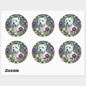 West Highland Terrier Westie Ronde Sticker (Vel)