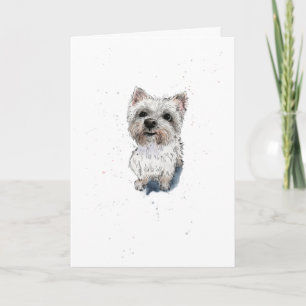 West Highland Terrier Westie schattige Hond Verjaa Kaart