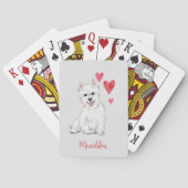 West Highland Terrier White Fur Westie Pokerkaarten (Achterkant)