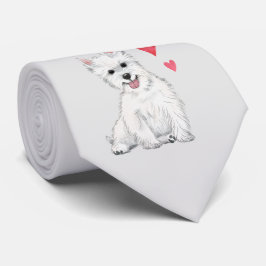 West Highland Terrier White Fur Westie Stropdas