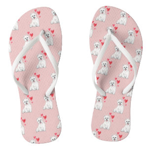 West Highland Terrier White Fur Westie Teenslippers