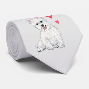 West Highland Terrier Witte Vacht Westie Stropdas