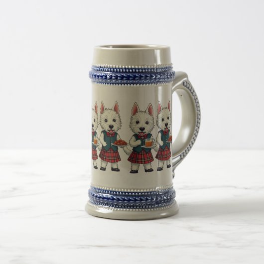 West Highland Terriers Burns Night With Dram  Bierpul (Voorkant rechts)