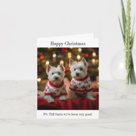 West Highland Terriers Kerst Kaart