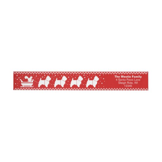 West Highland Terriers Kerst Sleigh Honden (Individueel)