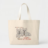 West Highland Terriers Moederdag Grote Tote Bag (Voorkant)