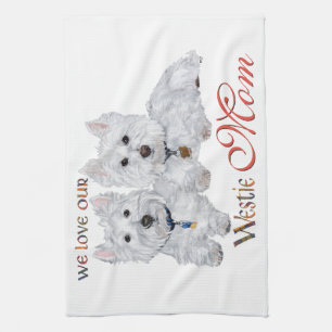 West Highland Terriers Moederdag Theedoek