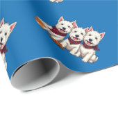 West Highland Terriers, Schotse das Cadeaupapier (Rol Hoek)