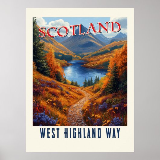 West Highland Way Scotland  wandelreizen Poster (Voorkant)