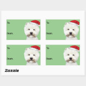 West Highland White Christmas Gift Stickers (Vel)