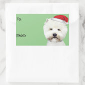West Highland White Christmas Gift Stickers (Tas)