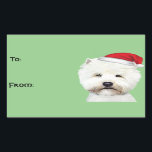 West Highland White Christmas Gift Stickers<br><div class="desc">West Highland White Christmas Gift Stickers.</div>