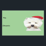 West Highland White Christmas Gift Stickers<br><div class="desc">West Highland White Christmas Gift Stickers.</div>