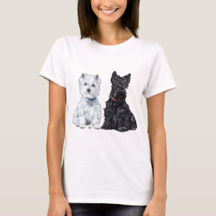 West Highland White en Scottish Terriers T-shirt