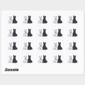 West Highland White en Scottish Terriers Vierkante Sticker (Vel)