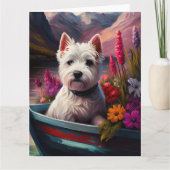 West Highland White Terrier aan boord Kaart (Voorkant)