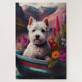 West Highland White Terrier aan boord Legpuzzel (Verticaal)