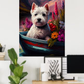 West Highland White Terrier aan boord Poster (Thuiskantoor)