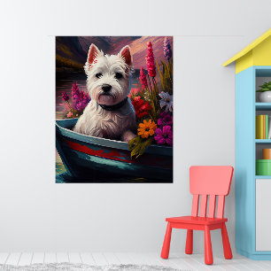West Highland White Terrier aan boord Poster