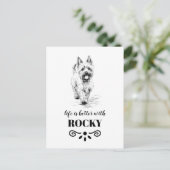West-Highland-White-Terrier Aangepaste hondennaam Briefkaart (Staand voorkant)