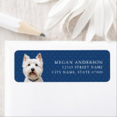 West Highland White Terrier Adresetiketten Etiket (Insitu)