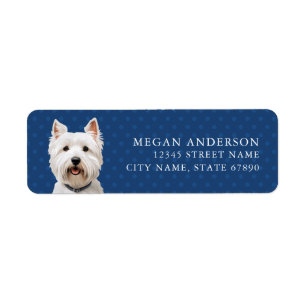 West Highland White Terrier Adresetiketten Etiket