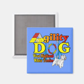 West_Highland_White_Terrier_Agility Magneet (Voorkant / Achterkant)