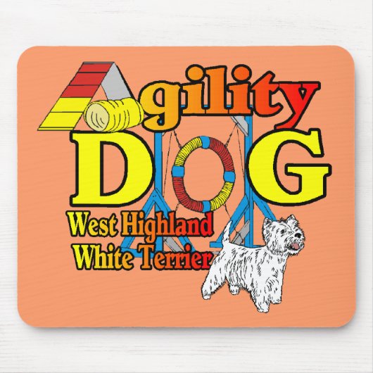 West_Highland_White_Terrier_Agility Muismat (Voorkant)