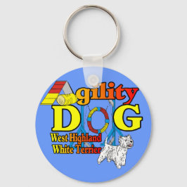 West_Highland_White_Terrier_Agility Sleutelhanger