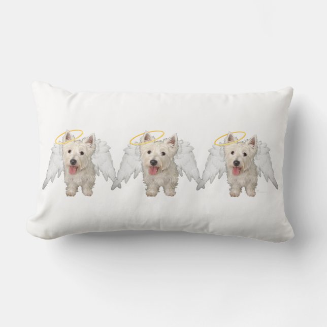 West Highland White Terrier Angels PILLOW Kussen (Voorkant)