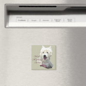 West Highland White Terrier Art Magneet (Insitu (Vaatwasser))