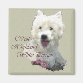West Highland White Terrier Art Magneet