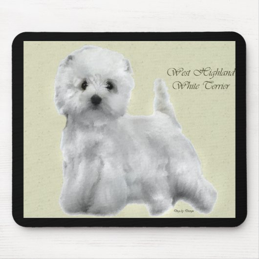 West Highland White Terrier Art Muismat (Voorkant)